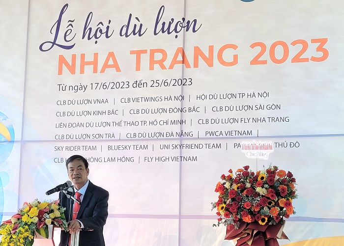  Ông Nguyễn Văn Thiện – Giám đốc Sở Văn hóa và Thể thao phát biểu tại buổi lễ khai mạc.